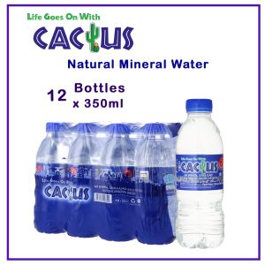 Cactus Brand - Natural Mineral Water 350ml x 12 🌟PROMO! - Image 1