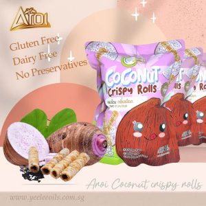 AROI Coconut Rolls- Taro 40g 🌴Promo! - Image 1